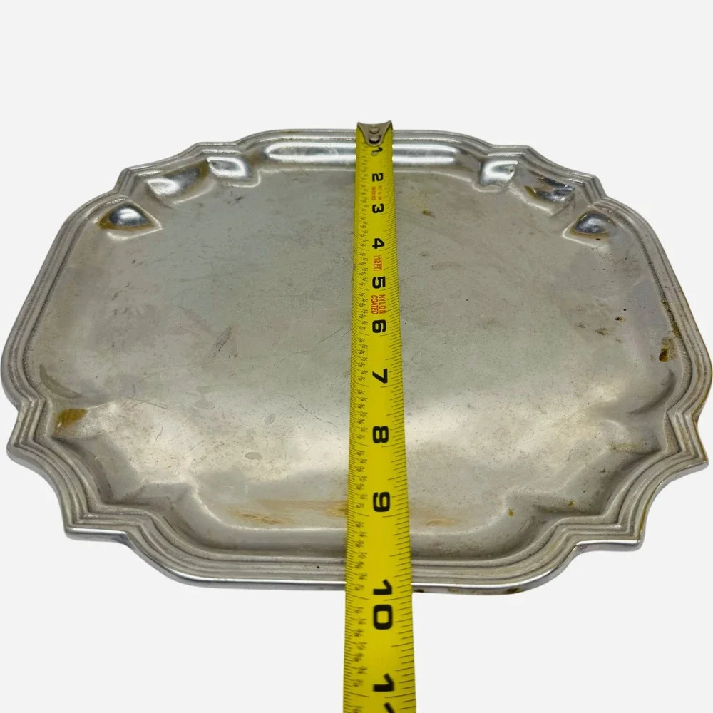 Wilton Mount Joy PA Armetale Serving Tray Octagonal Scalloped Platter Vintage